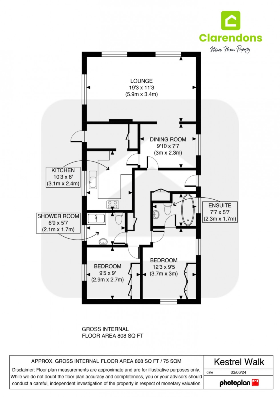 Floorplan for Turners Hill, Crawley, West Sussex, RH10