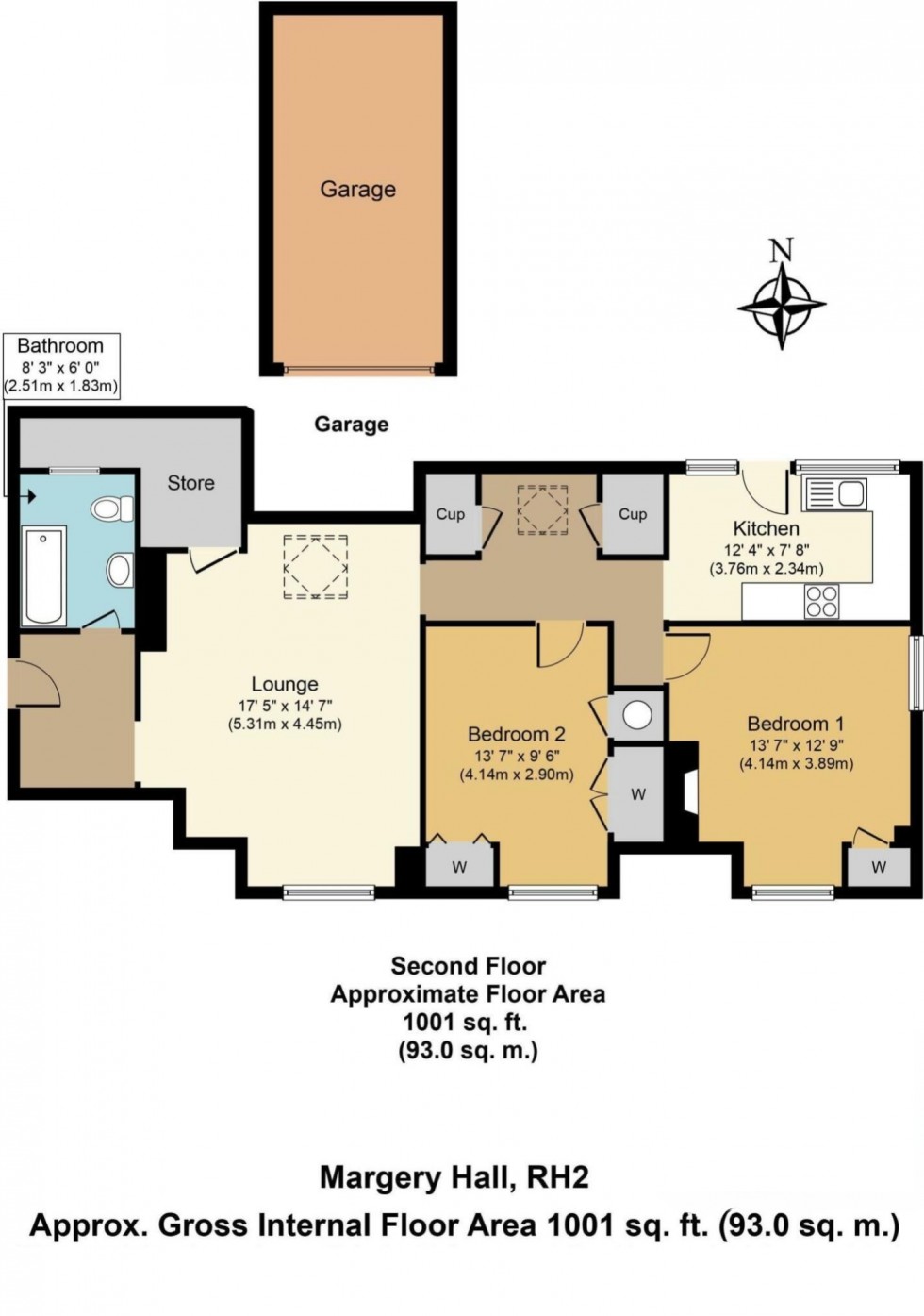 Floorplan for Margery Hall, Reigate Hill, Reigate, Surrey, RH2