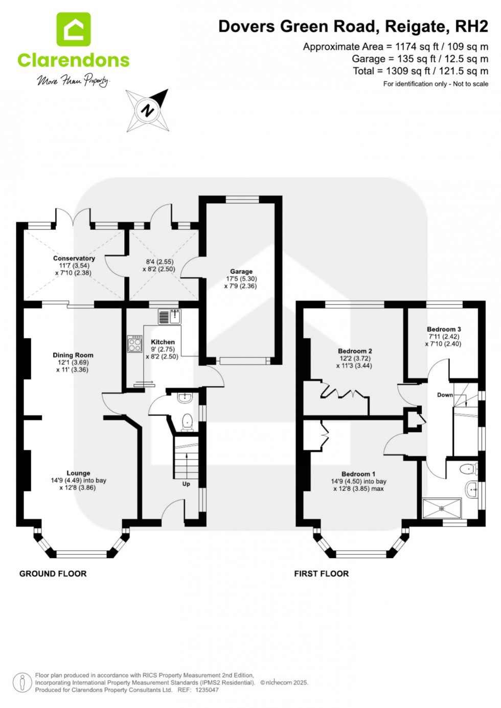 Floorplan for Dovers Green Road, Reigate, Surrey, RH2