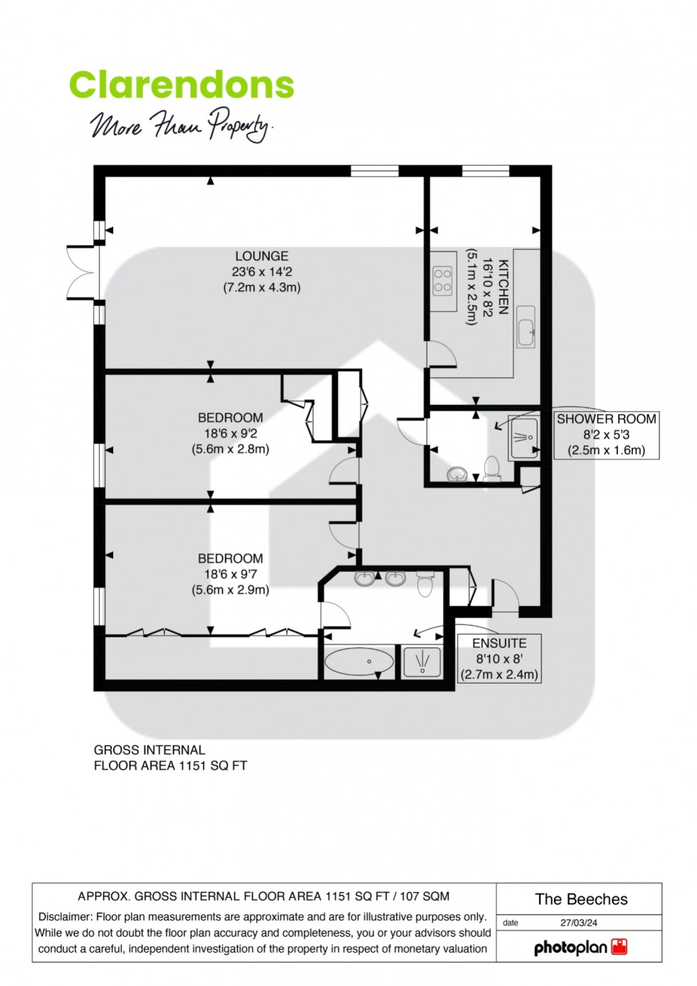 Floorplan for Wray Park Road, Reigate, Surrey