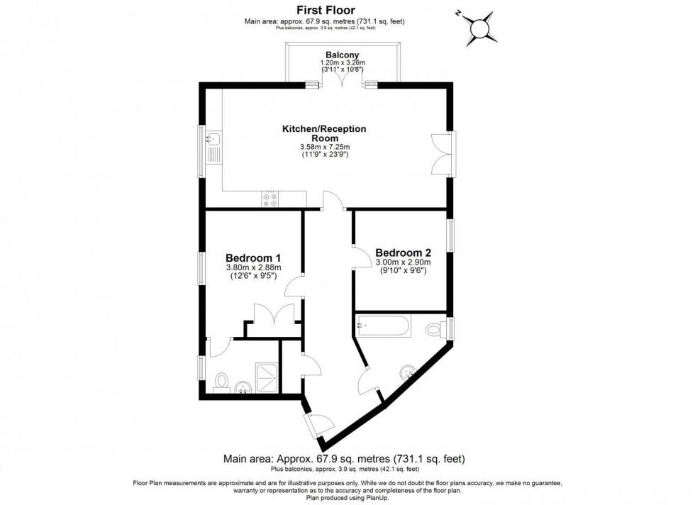 Floorplan for Redhill, Surrey, RH1