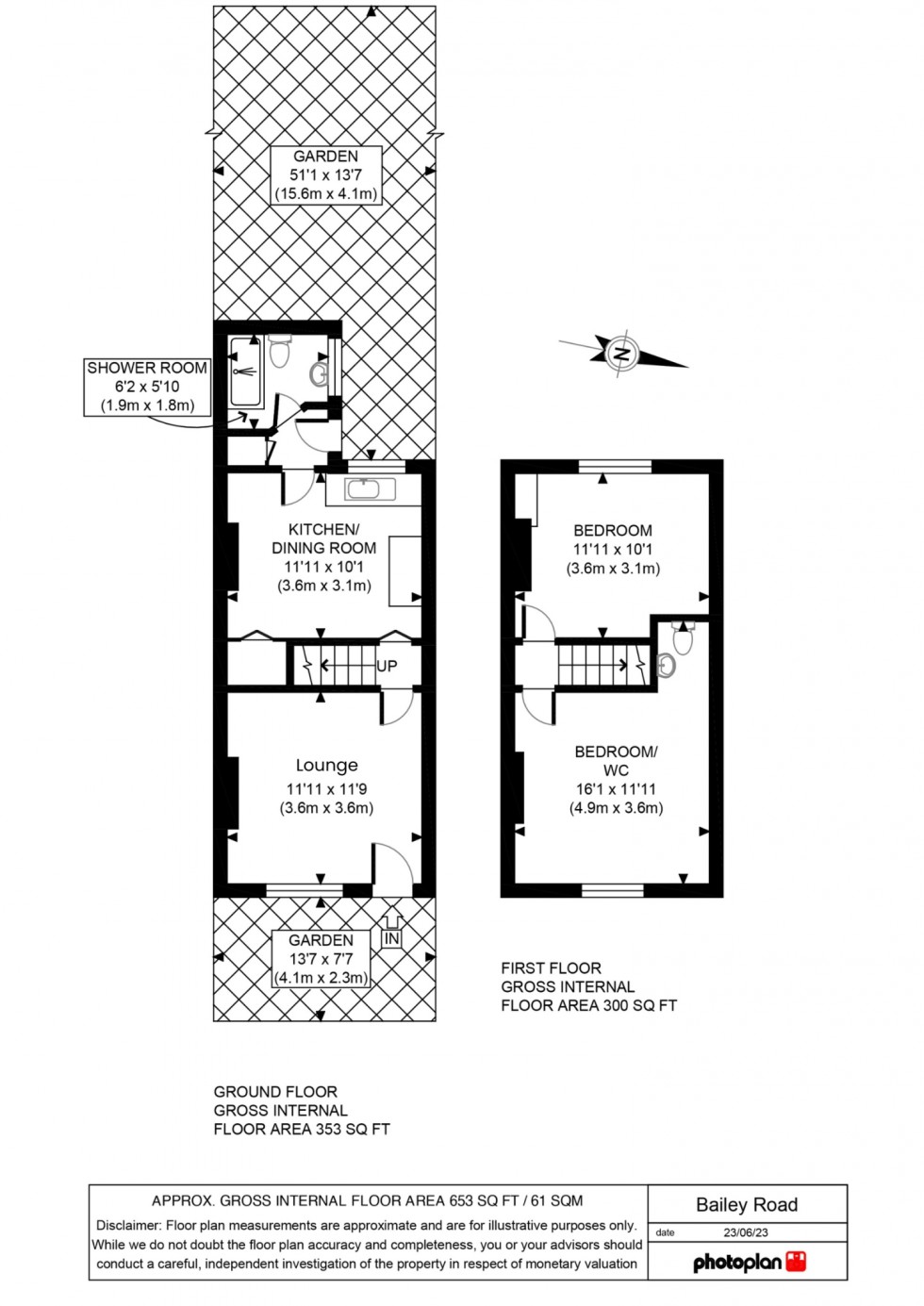 Floorplan for Bailey Road, Westcott, Dorking, Surrey, RH4