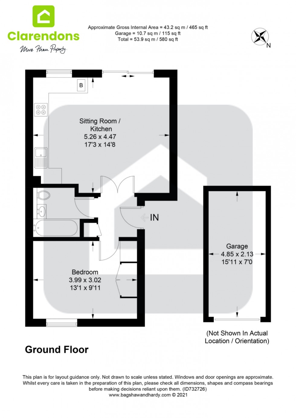 Floorplan for Croydon, Surrey, CR0