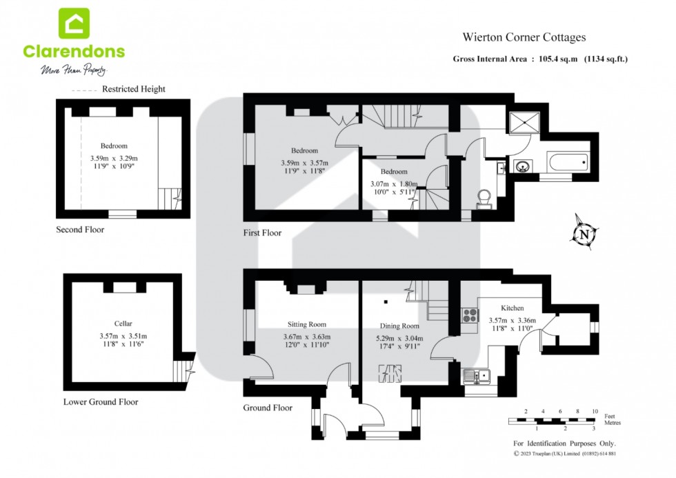 Floorplan for Wierton Hill, Boughton Monchelsea, Maidstone, Kent, ME17