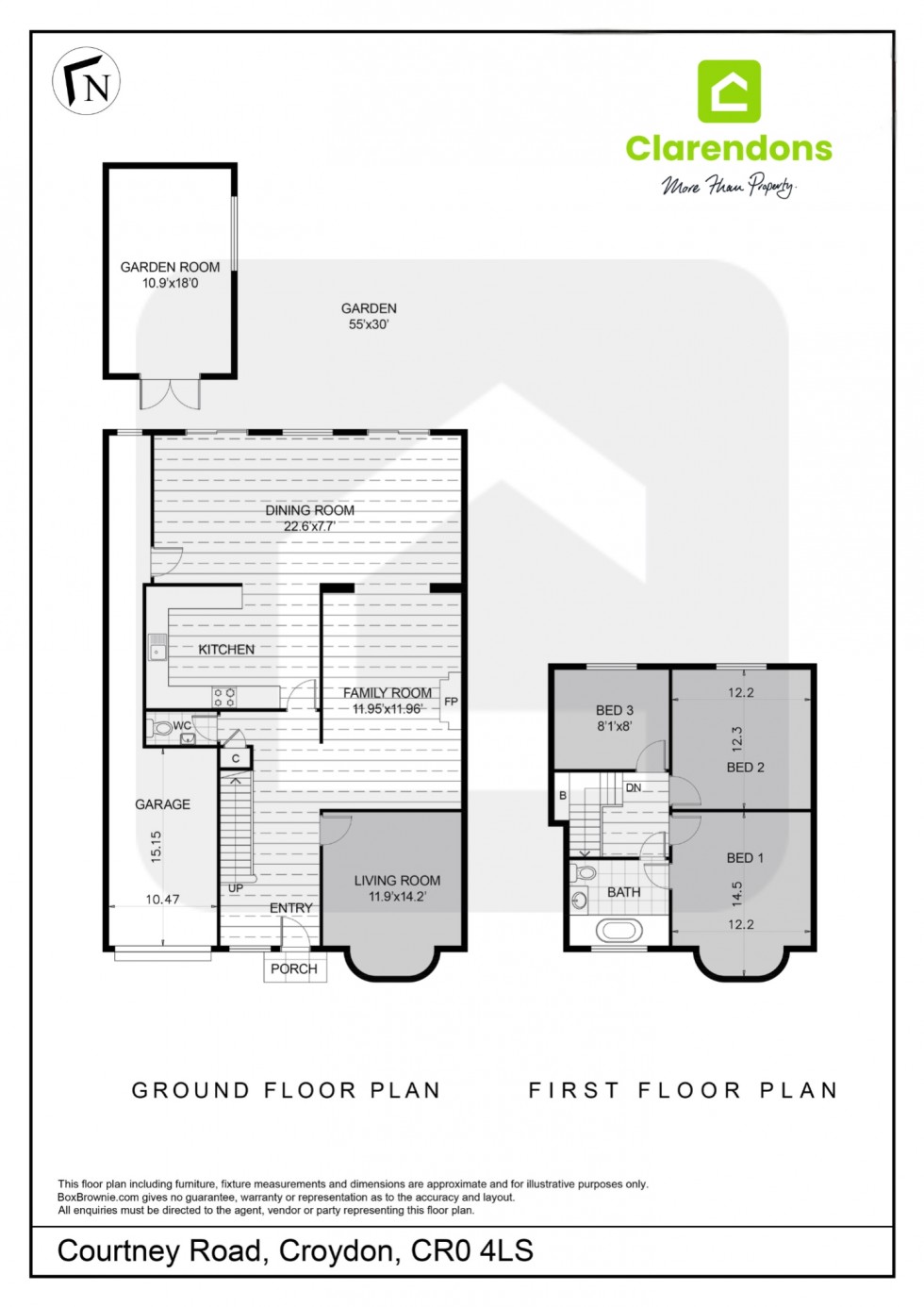 Floorplan for Croydon, Surrey, CR0