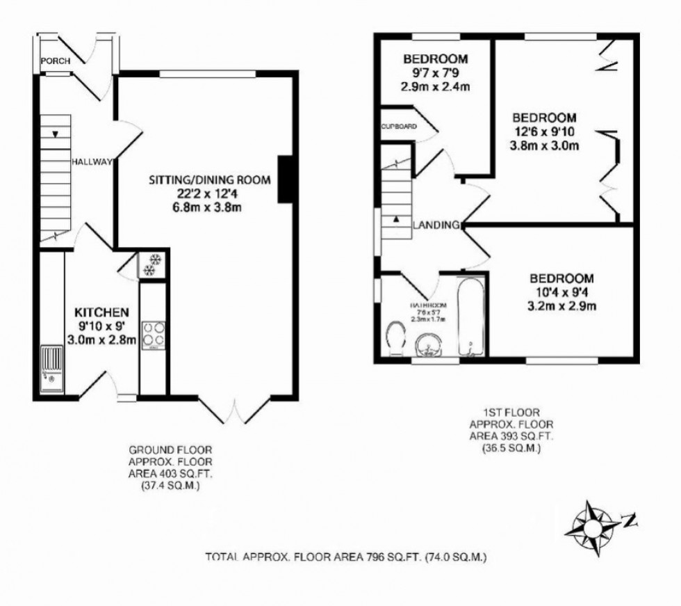 Floorplan for Croydon Road, Westerham