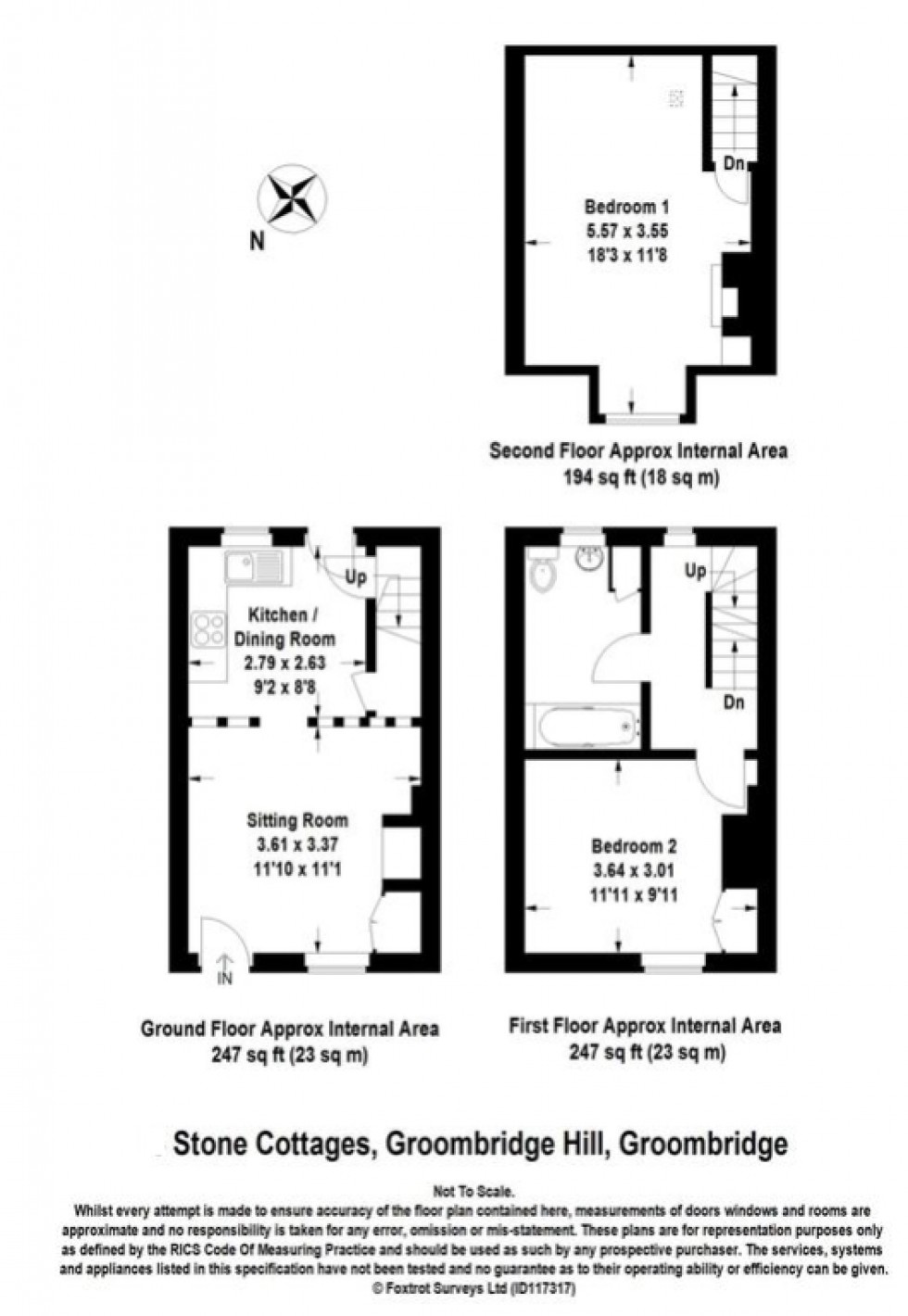 Floorplan for Groombridge Hill, Groombridge, Kent, TN3