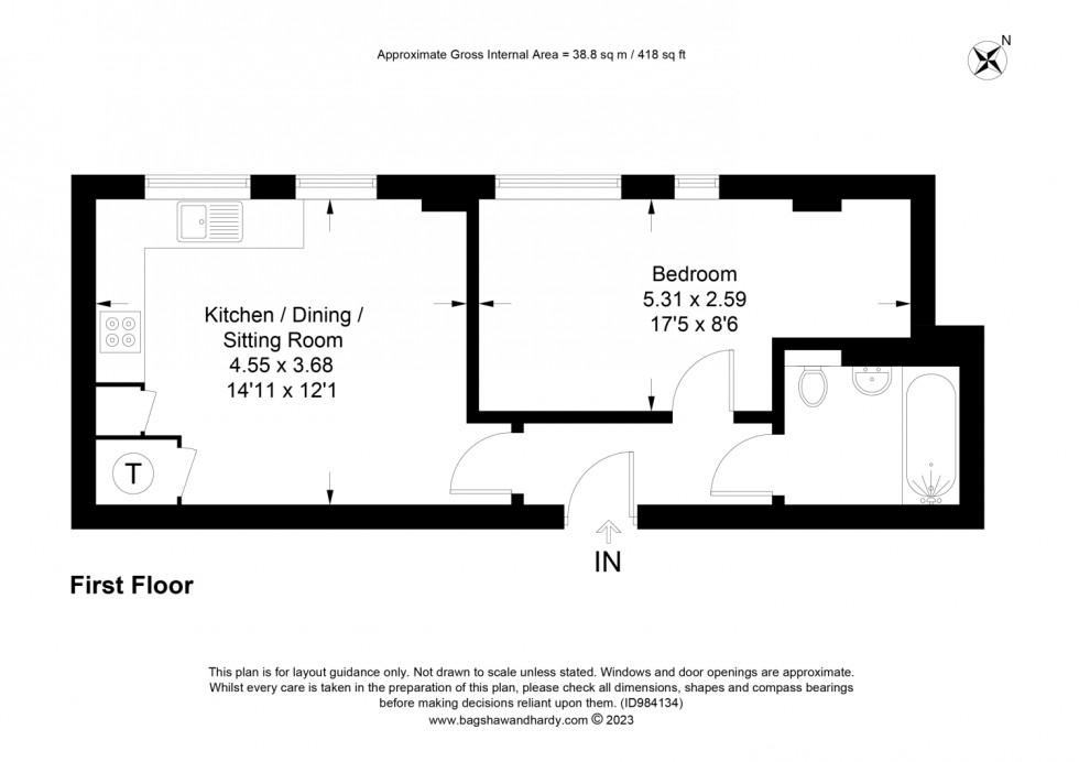 Floorplan for Calverley Road, Tunbridge Wells, Kent, TN1