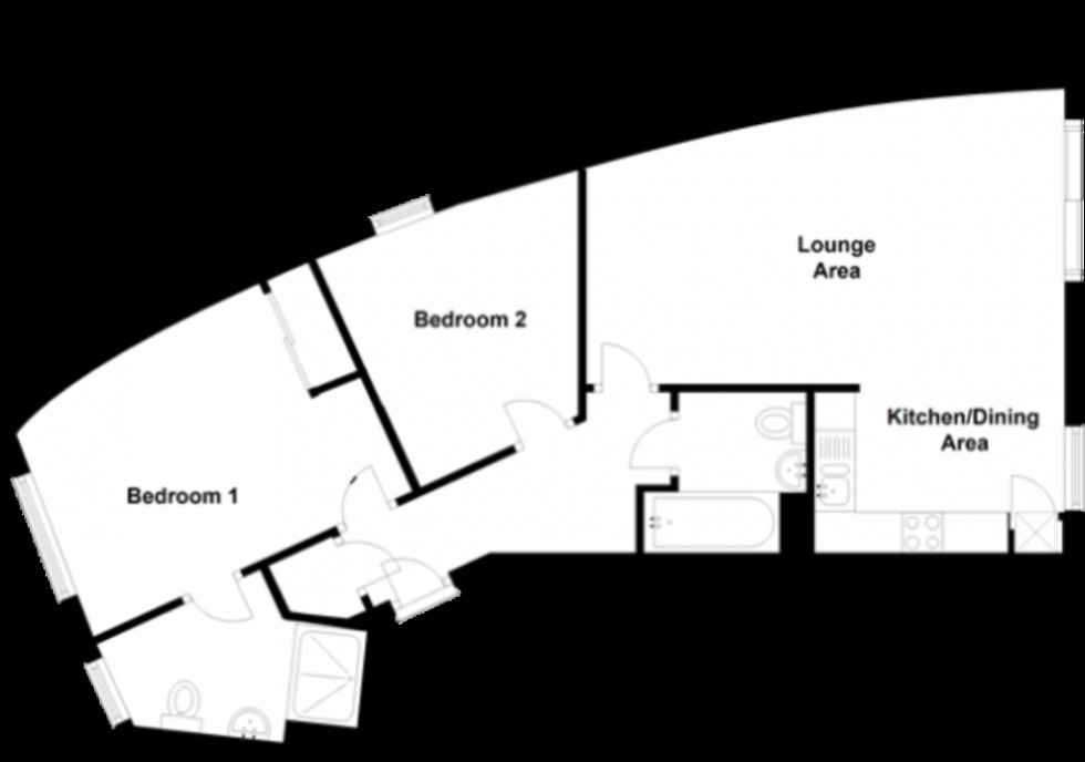 Floorplan for Three Bridges, Crawley, West Sussex